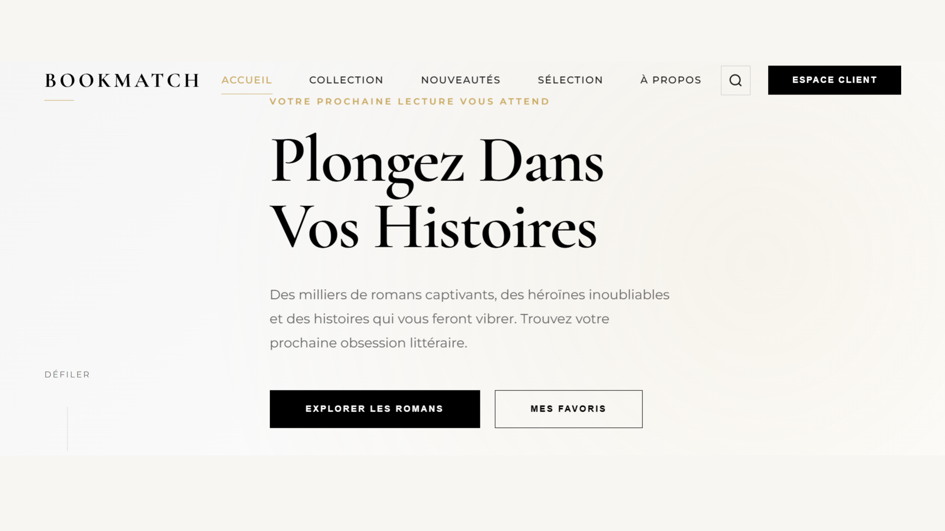 Site de découverte de livres